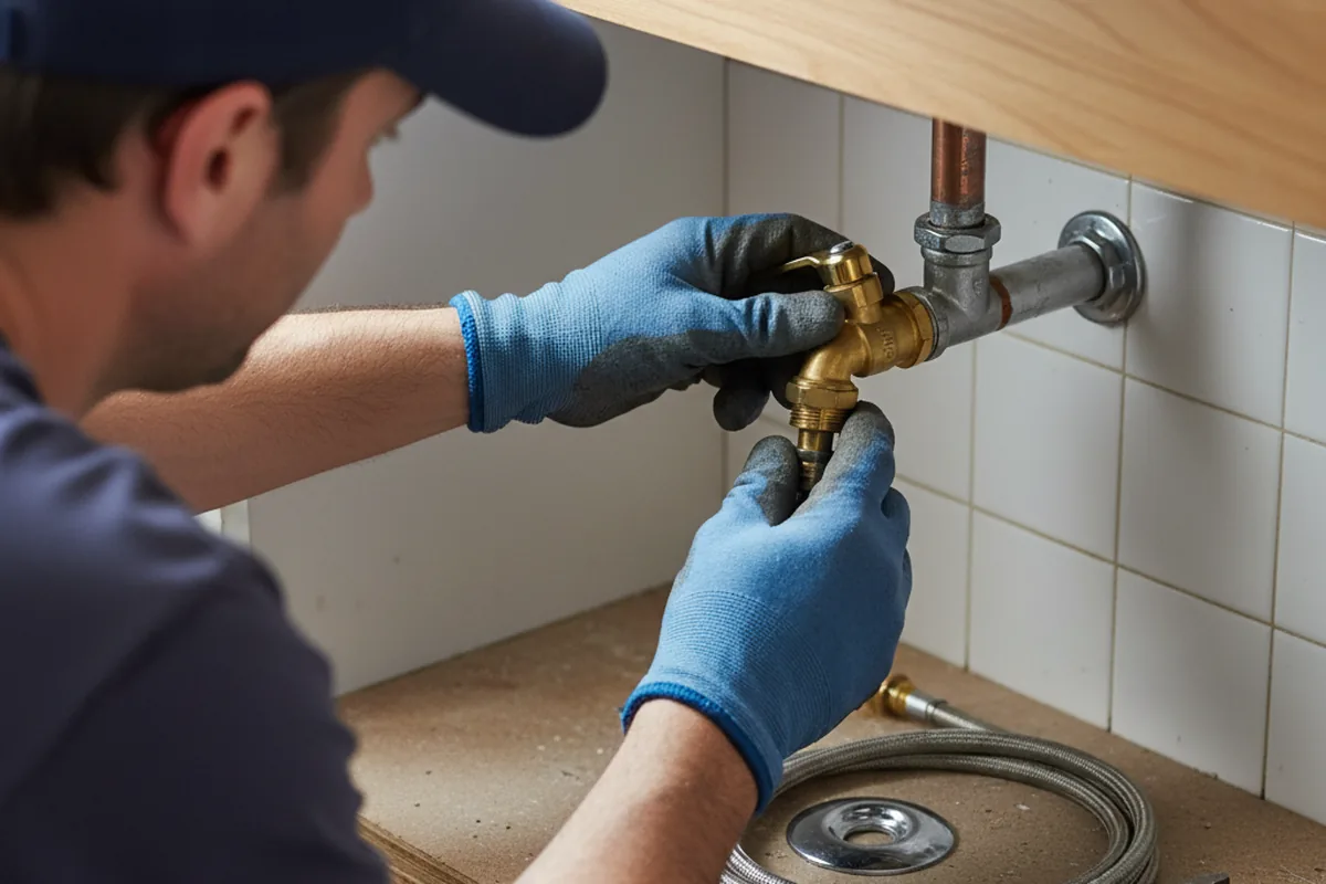 Shutoff valve and fitting work during Faucet and Fixture Repair in Oakhurst